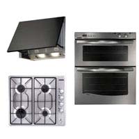 Built Under Double Oven- Gas Hob and Integrated Hood Pack