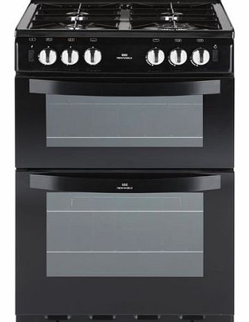 New World NW551GTCBLK 550mm Twin Cavity Gas Cooker Grill Black