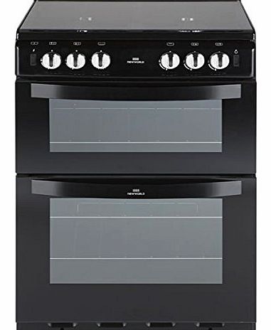 New World NW601GTCLBLK 600mm Twin Cavity Gas Cooker Grill Hob Lid Black