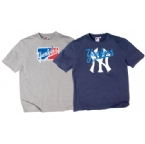 NYY Mens Two Pack T-Shirt Navy/Grey Marl