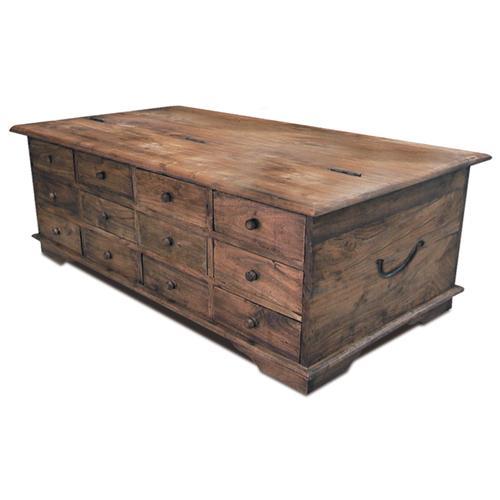 Newbury Furniture - Acacia Furniture UK Newbury 12 Drawer Trunk