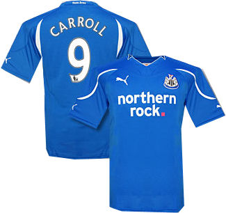 Newcastle Adidas 2010-11 Newcastle Away Shirt (Carroll 9)