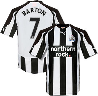 Adidas 2010-11 Newcastle Home Shirt (Barton 7)