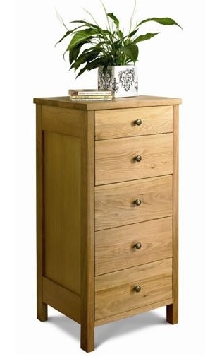 newhaven Oak 5 Drawer Chest