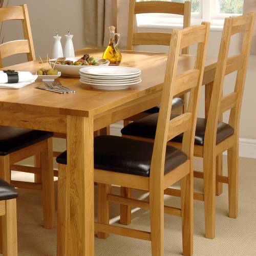 Newhaven Oak Dining Set (180cm table and 6 chairs)