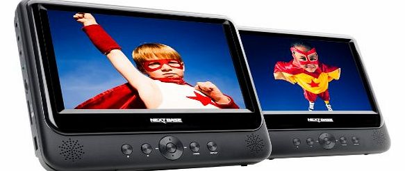 NB49AC / SDV49AC Twin 9-inch Portable DVD Players with Car Kit and Integrated Battery