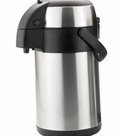 Nextday Catering Equipment Supplies UK 3 Litre Stainless Steel Unbreakable Pump Action Airpot Tea Coffee