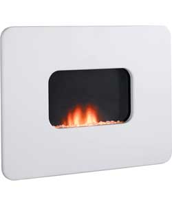 White Electric Wall Mounted Fire