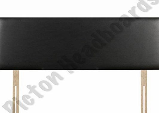 NICE HEADBOARDS Quality Hand-made Double 4ft6 Headboard in Black Faux Leather by NICE HEADBOARDS