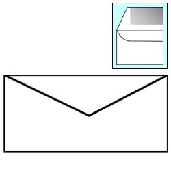 Recycled Gummed Envelopes 85gsm White DL