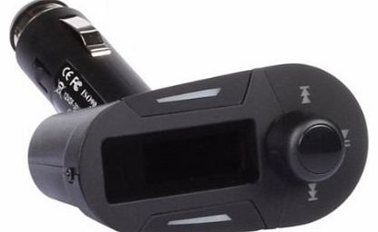 niceEshop (TM) 1 Set(3Parts)-Black Multi-Function Car MP3 Player/FM Transmitter with Remote (Green Light)