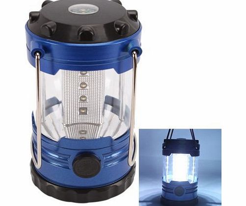 niceEshop TM) 12 LED Portable Camping Camp Lantern Light Lamp with Compass-Blue