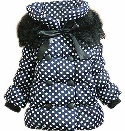 niceeshop(TM) Baby Girls Kids Dot Print Winter Parka Jacket Coat Snowsuit (2-3 Year)