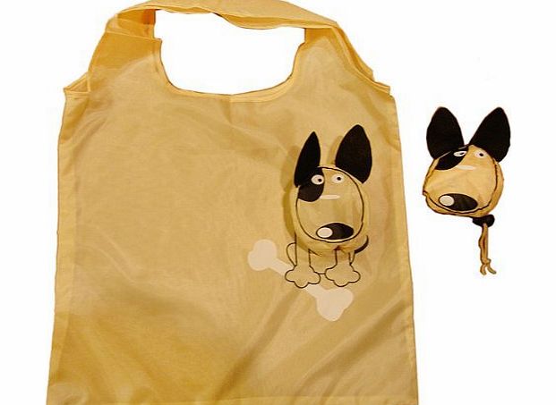 niceEshop TM) Eco Shopping Bag Foldable Dog-Yellow