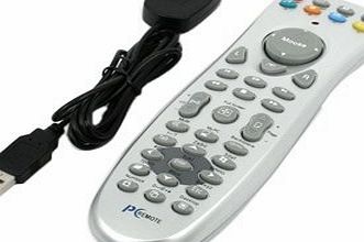 TM) Infrared USB PC Media Center Remote Control / Wireless Mouse For PC -Silver