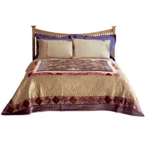 Wood Rose Bedspread- Double- Multi- 245cm x 265cm