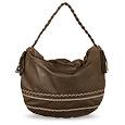 Twist - Tassel Dark Brown Calf Leather Large Hobo Bag