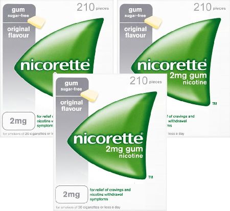 Nicorette, 2102[^]0104513 2mg Original Gum - 630 Pieces
