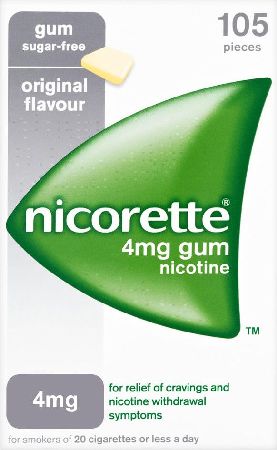 Nicorette, 2102[^]0104511 4mg Original Gum - 1050 Pieces