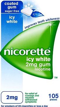 Nicorette, 2041[^]10087624 Icy White 2mg Gum - 105 pieces 10087624