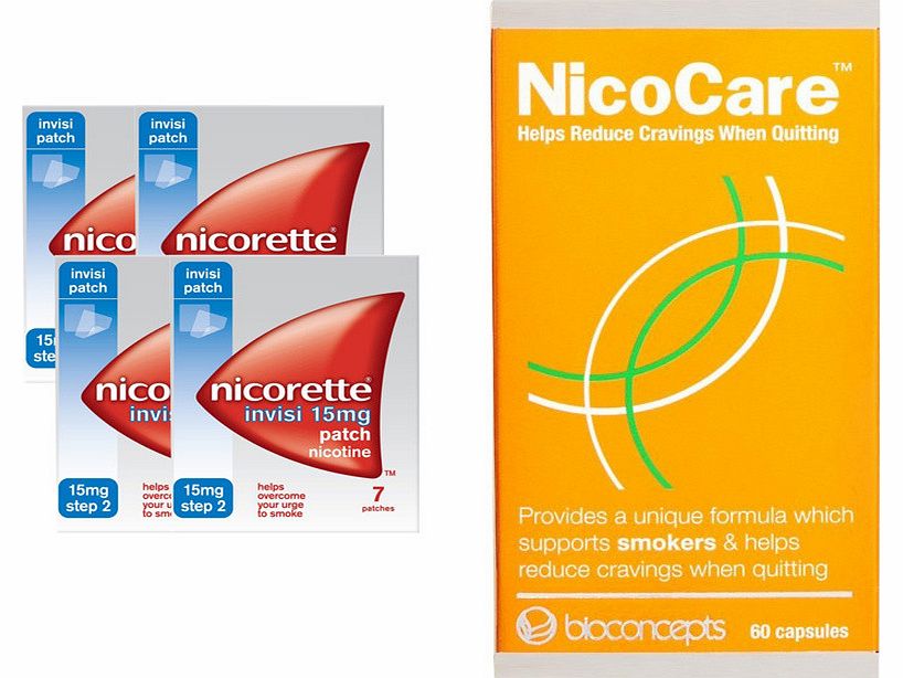 Invisi 15mg Patch Four Pack & NicoCare