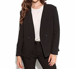 Black double-breasted blazer