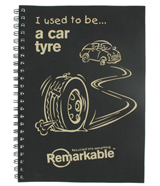 Nigel`s Eco Store A4 Recycled Notepad - it used to be a car tyre!