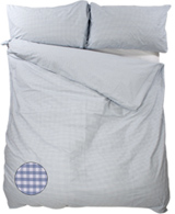 Nigel`s Eco Store Blue Vichy Organic Duvet Cover - for a really