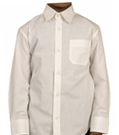 Nigel`s Eco Store Boys Organic Long Sleeved White Shirt - kinder