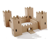 Nigel`s Eco Store Cardboard Toy Fort - putting it up is child play