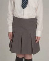Nigel`s Eco Store Girls Organic Grey School Skirt - made from