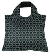 Nigel`s Eco Store Monochrome Circles Eco Shopping Bag - rolls up