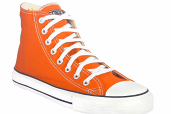 Orange Organic High Cut Sneakers