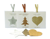 Nigel`s Eco Store Plant a Decoration: set of 3 - tree decorations
