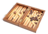 Recycled Travel Backgammon Set - throw a double