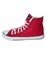 Nigel`s Eco Store Red Organic High Cut Sneakers - eco friendly and
