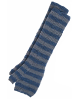 Nigel`s Eco Store Stripey Fingerless Gloves - fairtrade and hand