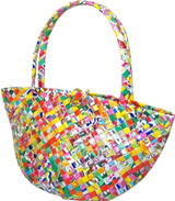 Woven Bucket Bag - large enough for shopping