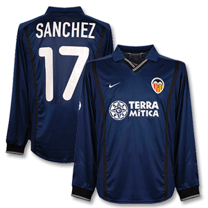 Nike 00-01 Valencia Away C/L L/S Shirt   Sanchez No.