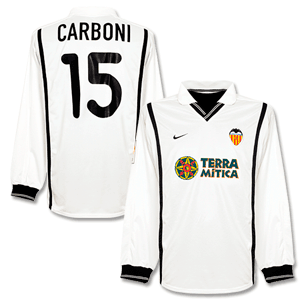Nike 00-01 Valencia Home L/S Shirt   Carboni No. 15 -