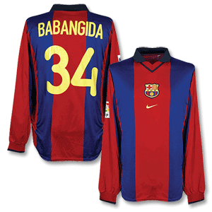 Nike 01-02 Barcelona H L/S Shirt - Players   Babangida No. 34
