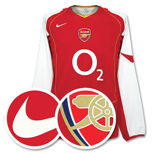 04-05 Arsenal Home L/S Shirt-Code 7 Single Layer