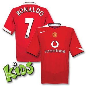 Nike 04-06 Man Utd Home Shirt   Ronaldo No. 7 - Boys