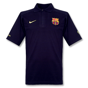Nike 05-06 Barcelona Polo shirt - Navy/Lime Green