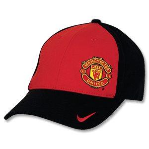05-06 Man Utd Fitted Baseball Cap - Black/Red