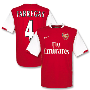 Nike 06-07 Arsenal Home Shirt   Fabregas No. 4   P/L Patch