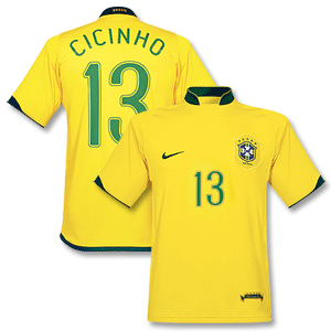 06-07 Brasil Home Shirt   Cincinho 13