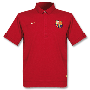 Nike 07-08 Barcelona Polo Shirt - Burgundy