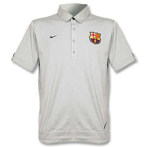 Nike 07-08 Barcelona Polo Shirt - Grey