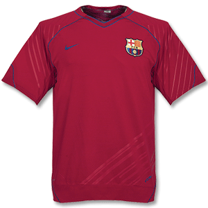 07-08 Barcelona S/S Pre Match Top - Red